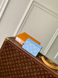 LV M14358 Louis Vuitton Passport Cover Taigarama Blue