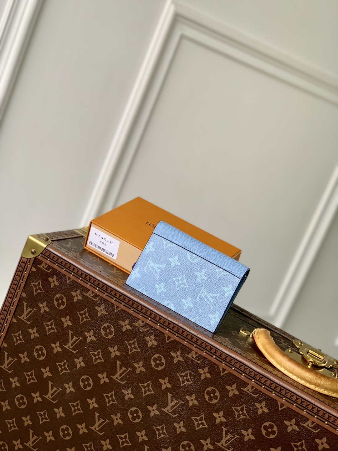LV M14358 Louis Vuitton Passport Cover Taigarama Blue