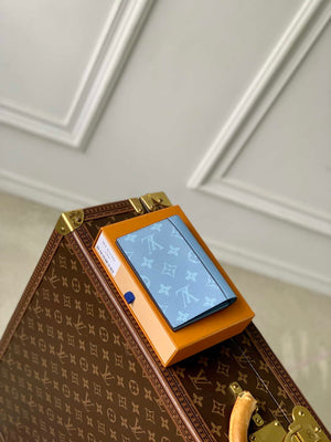 LV M14358 Louis Vuitton Passport Cover Taigarama Blue - Default Title - View 3
