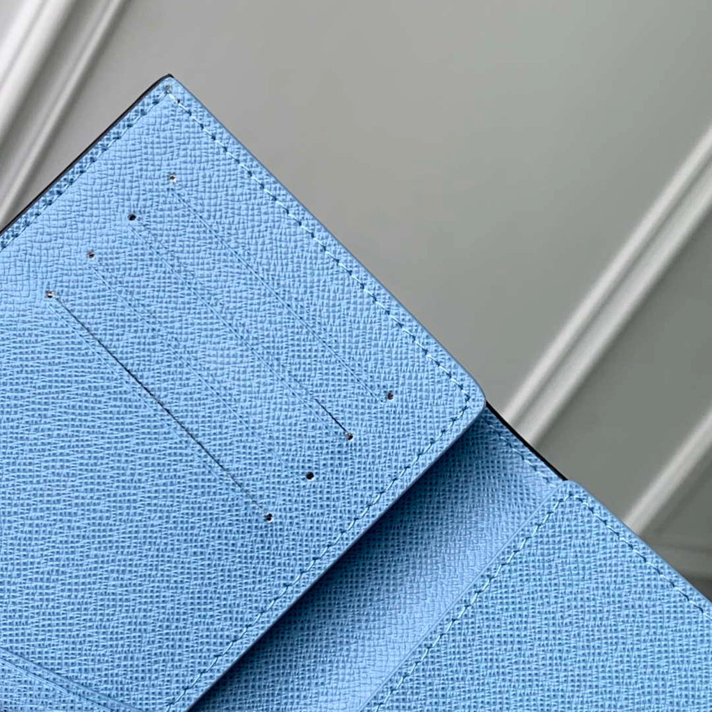 LV M14358 Louis Vuitton Passport Cover Taigarama Blue