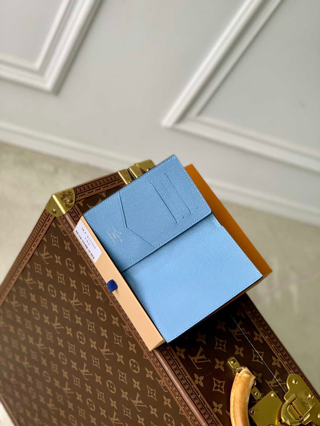 LV M14358 Louis Vuitton Passport Cover Taigarama Blue
