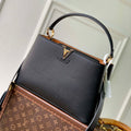 LV M14370 Louis Vuitton Capucines MM Souple Bag Black
