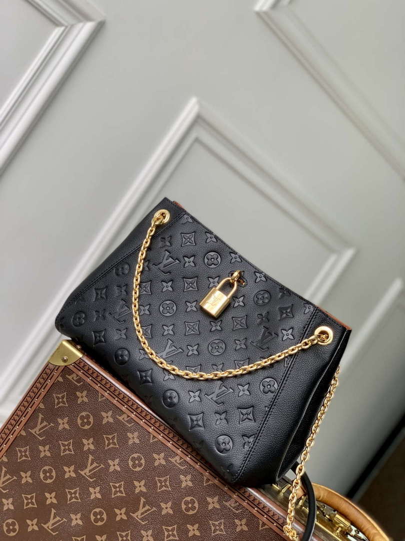LV M14414 Louis Vuitton Anytime PM Cowhide Leather Bag Black - Default Title - View 1