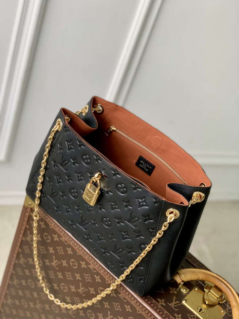 LV M14414 Louis Vuitton Anytime PM Cowhide Leather Bag Black