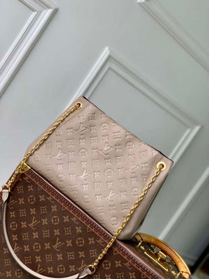 LV M14414 Louis Vuitton Anytime PM Cowhide Leather Bag Tourterelle Gray - Default Title - View 3