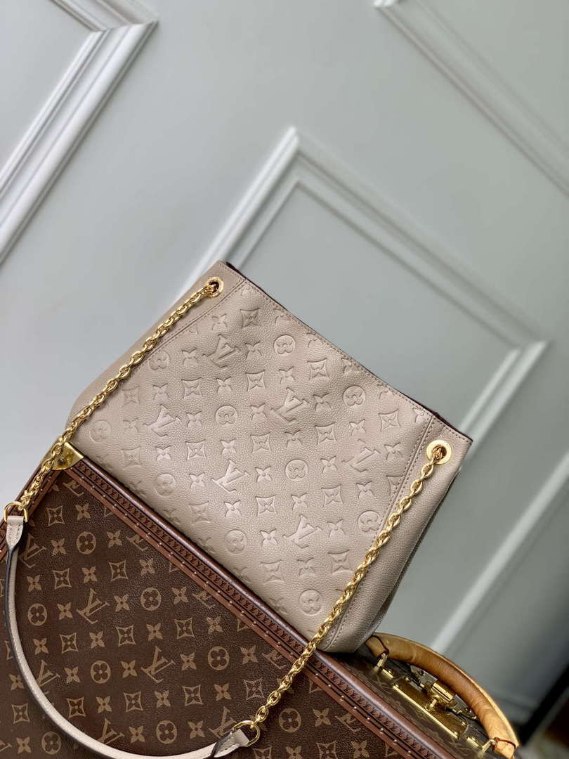LV M14414 Louis Vuitton Anytime PM Cowhide Leather Bag Tourterelle Gray - Default Title - View 3