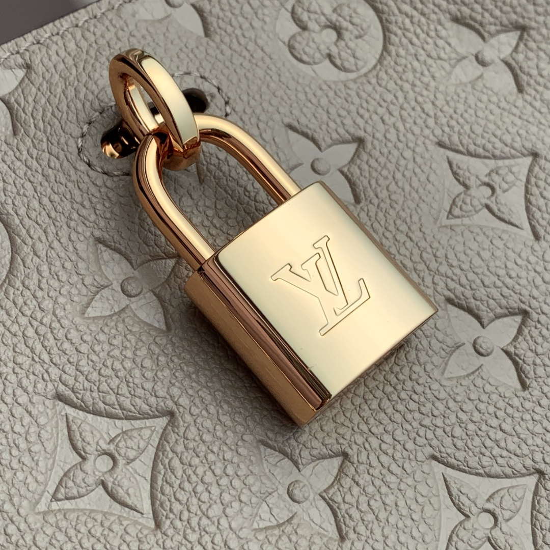 LV M14414 Louis Vuitton Anytime PM Cowhide Leather Bag Tourterelle Gray - Default Title - View 5