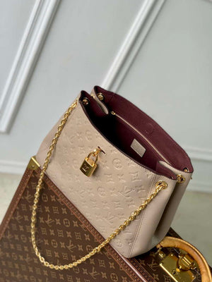 LV M14414 Louis Vuitton Anytime PM Cowhide Leather Bag Tourterelle Gray - Default Title - View 9