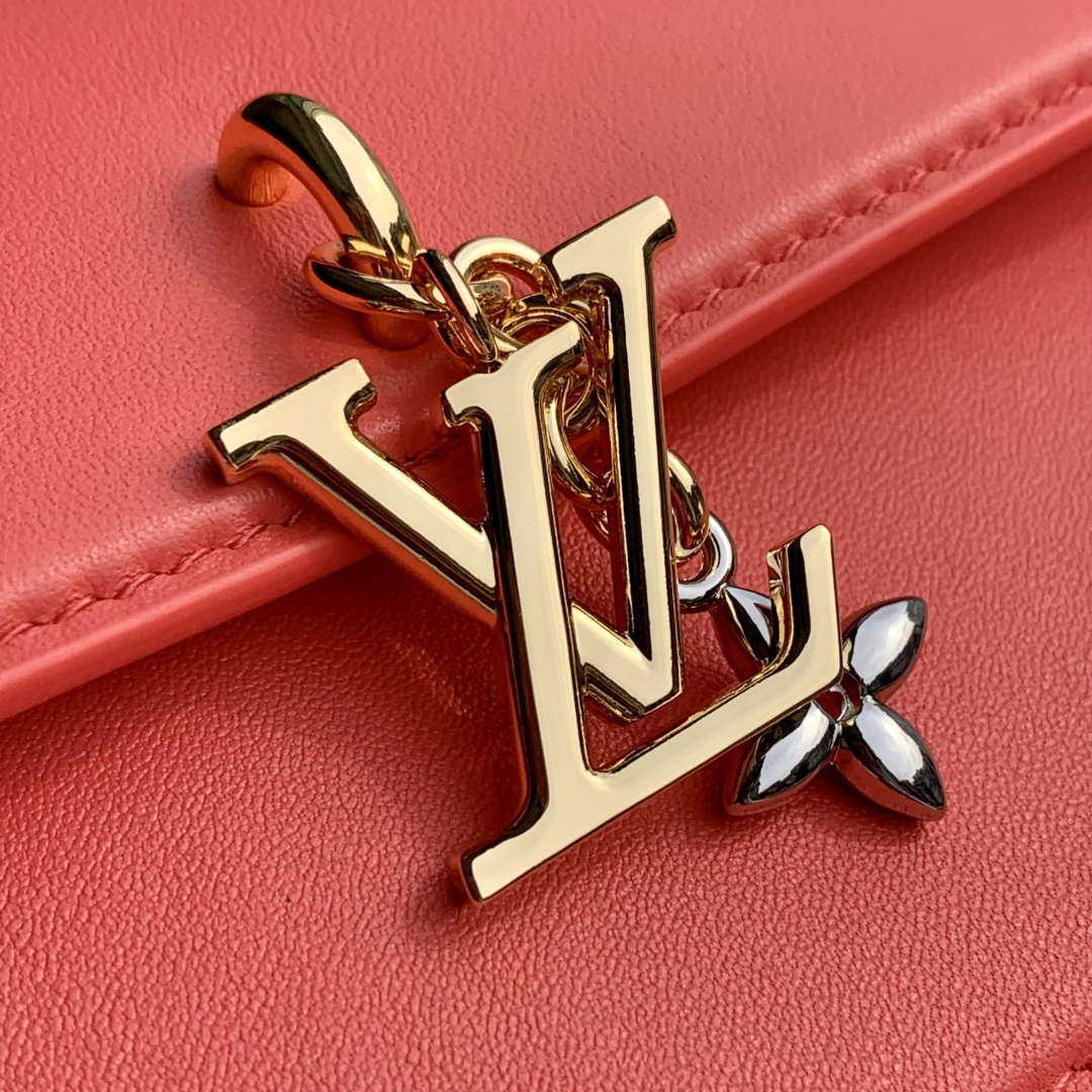 LV M14548 Louis Vuitton Wallet On Chain LV Bloom Bag Sweet Coral