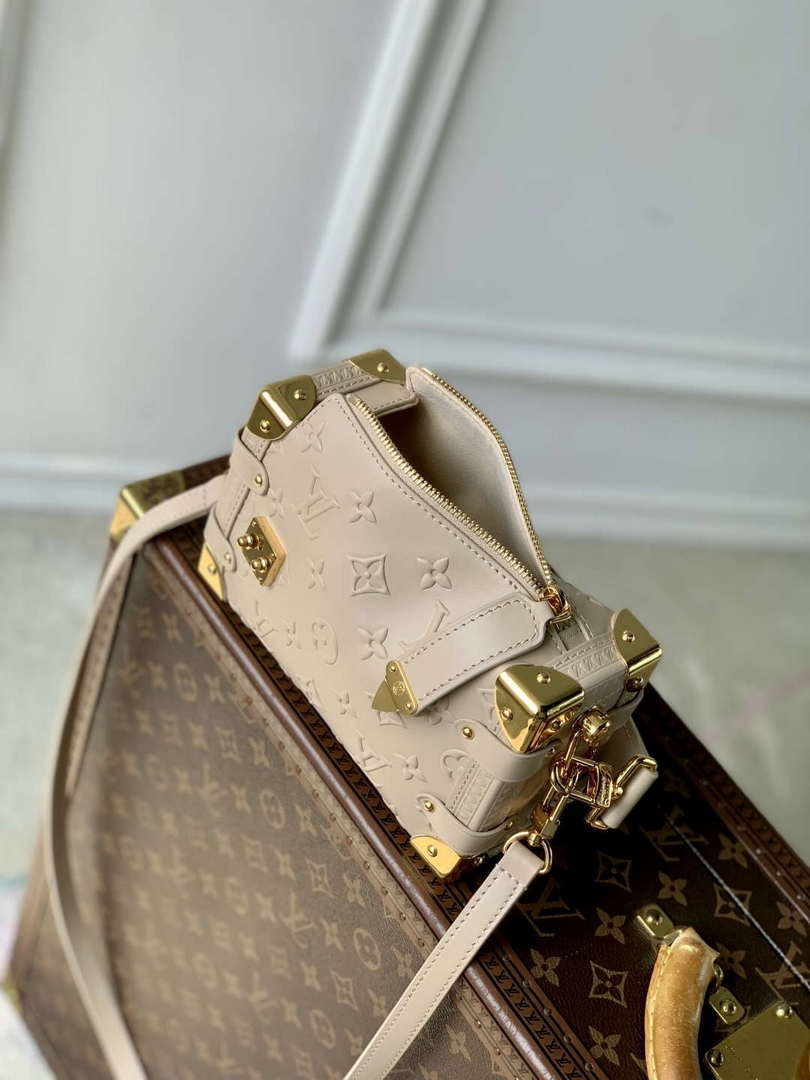 LV M14571 Louis Vuitton Side Trunk PM Bag Biscuit