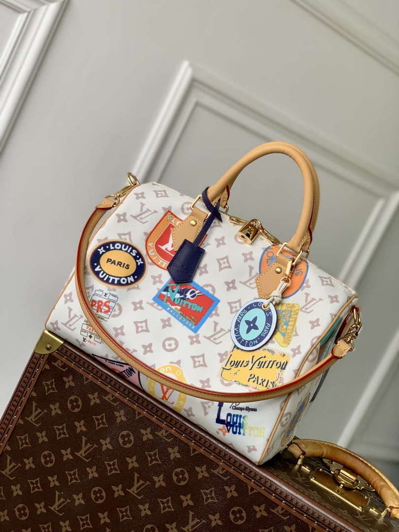 LV M14587 Louis Vuitton Speedy Soft 30 Bag Monogram Dune