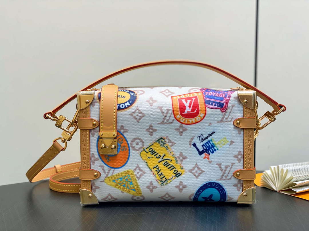 LV M14606 Louis Vuitton Side Trunk MM Bag Monogram Dune - Default Title - View 1