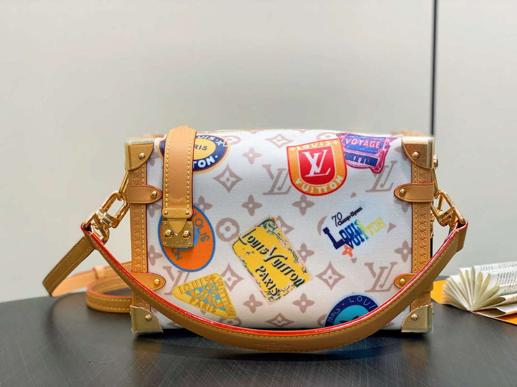 LV M14606 Louis Vuitton Side Trunk MM Bag Monogram Dune