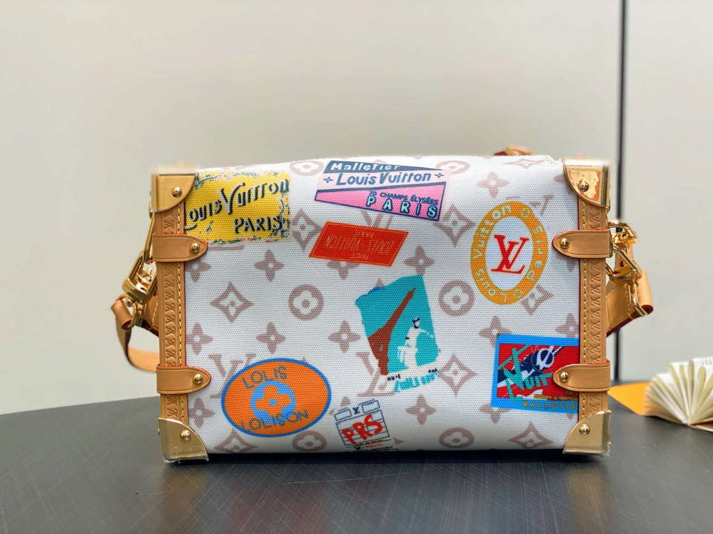 LV M14606 Louis Vuitton Side Trunk MM Bag Monogram Dune