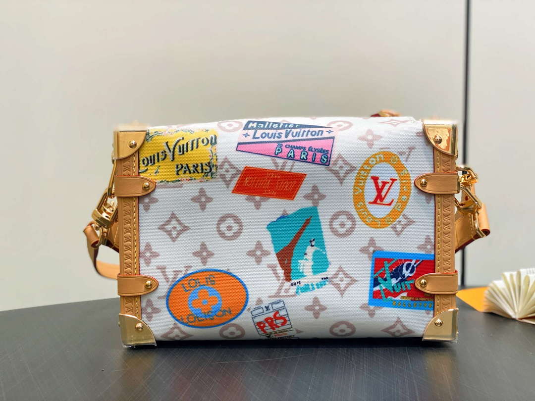 LV M14606 Louis Vuitton Side Trunk MM Bag Monogram Dune - Default Title - View 4