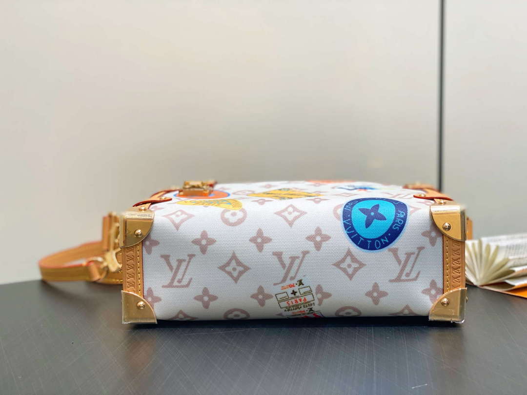 LV M14606 Louis Vuitton Side Trunk MM Bag Monogram Dune