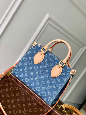 LV M14633 Louis Vuitton OnTheGo PM Bag Denim Blue - Default Title - View 3