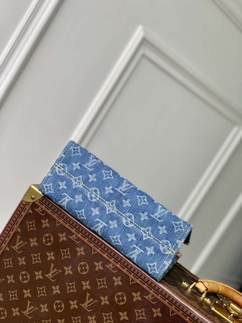 LV M14633 Louis Vuitton OnTheGo PM Bag Denim Blue