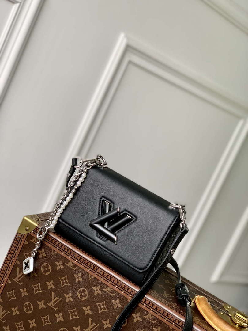 LV M14636 Louis Vuitton Twist PM Slim Bag Black - Default Title - View 1