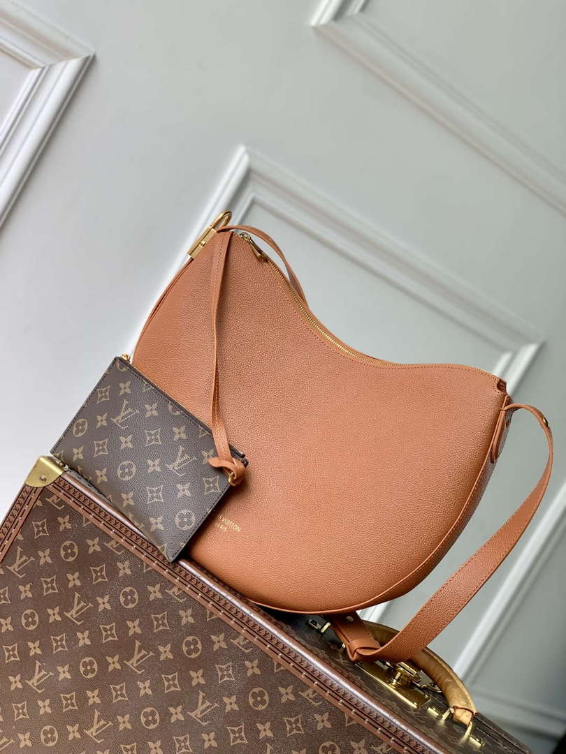 LV M14642 Louis Vuitton Low Key Cookie MM Bag Cognac