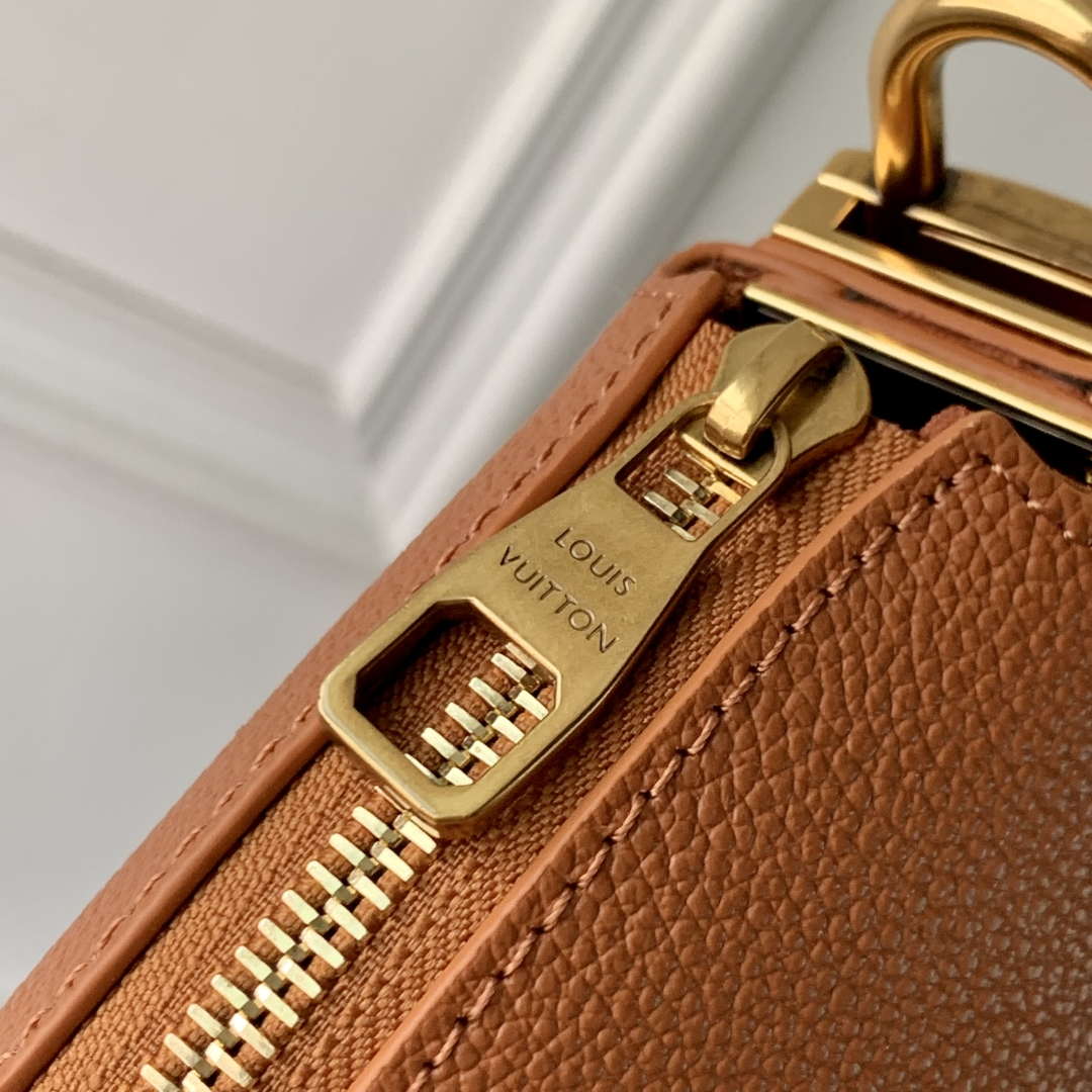 LV M14642 Louis Vuitton Low Key Cookie MM Bag Cognac