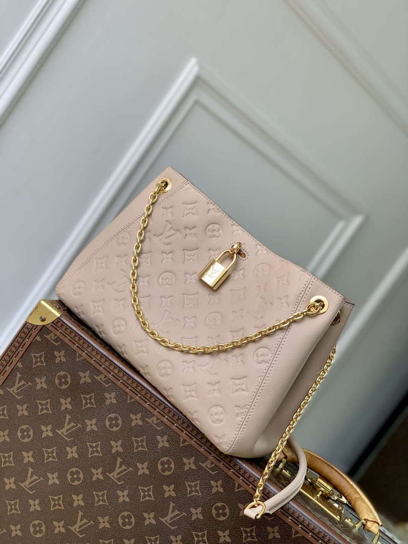 LV M14659 Louis Vuitton Anytime PM Cowhide Leather Bag Sand