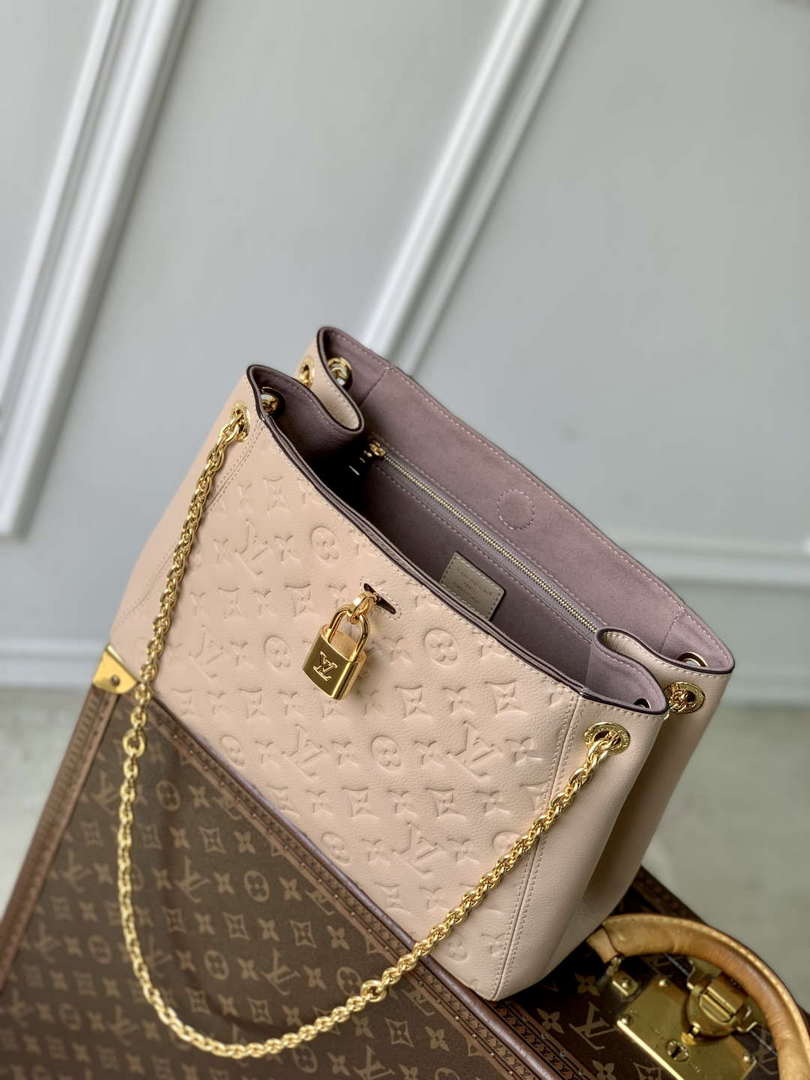 LV M14659 Louis Vuitton Anytime PM Cowhide Leather Bag Sand - Default Title - View 9