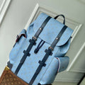 LV M14676 Louis Vuitton Christopher MM Backpack Blue - Default Title - View 1