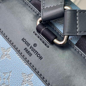 LV M14676 Louis Vuitton Christopher MM Backpack Blue - Default Title - View 7