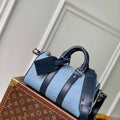 LV M14681 Louis Vuitton Keepall Bandouliere 25 Bag Blue - Default Title - View 1