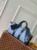 LV M14681 Louis Vuitton Keepall Bandouliere 25 Bag Blue