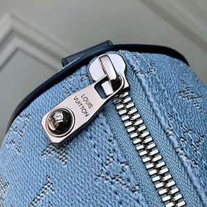 LV M14681 Louis Vuitton Keepall Bandouliere 25 Bag Blue - Default Title - View 6