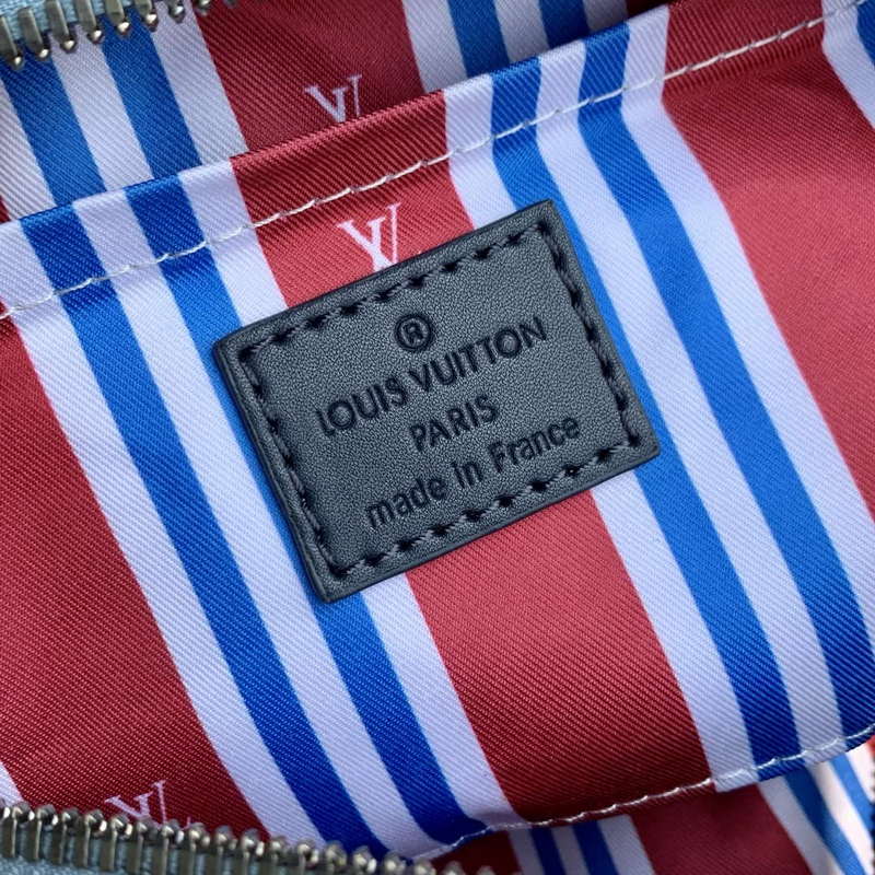 LV M14681 Louis Vuitton Keepall Bandouliere 25 Bag Blue - Default Title - View 8