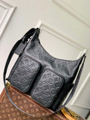 LV M14778 Louis Vuitton Hobo Cargo Bag Black - Default Title - View 1
