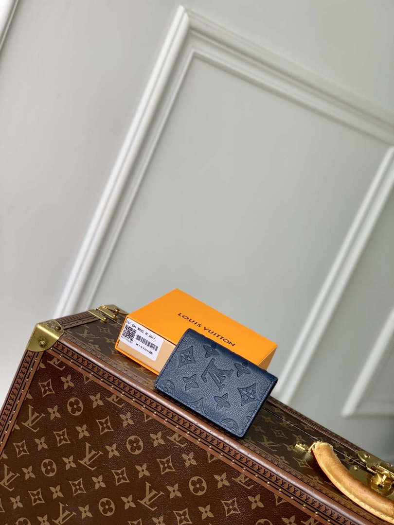 LV M14786 Louis Vuitton Pocket Organizer Navy Blue