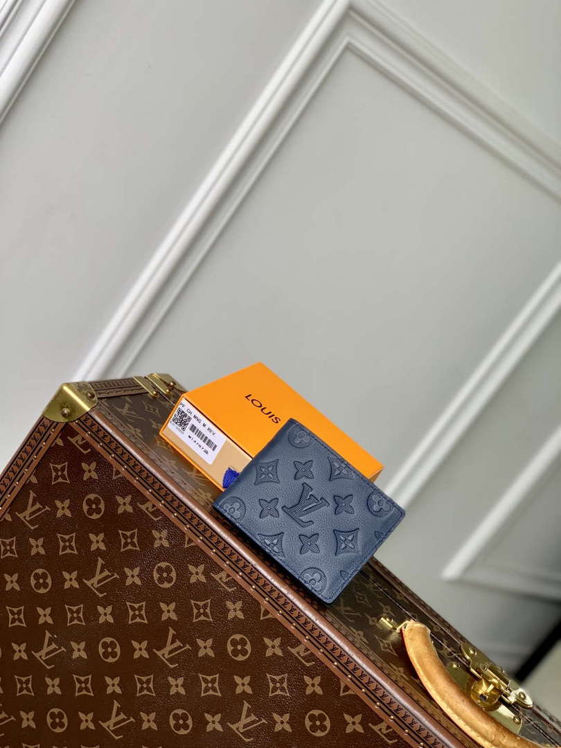 LV M14787 Louis Vuitton Multiple Wallet Navy Blue