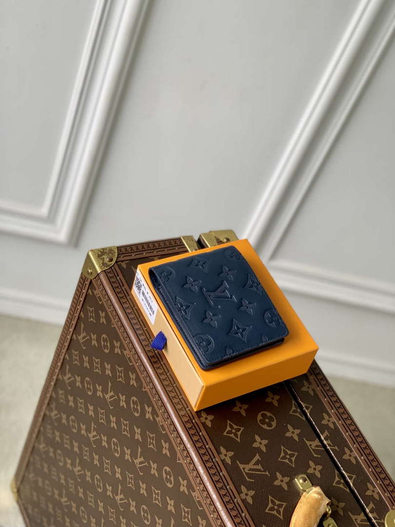 LV M14787 Louis Vuitton Multiple Wallet Navy Blue