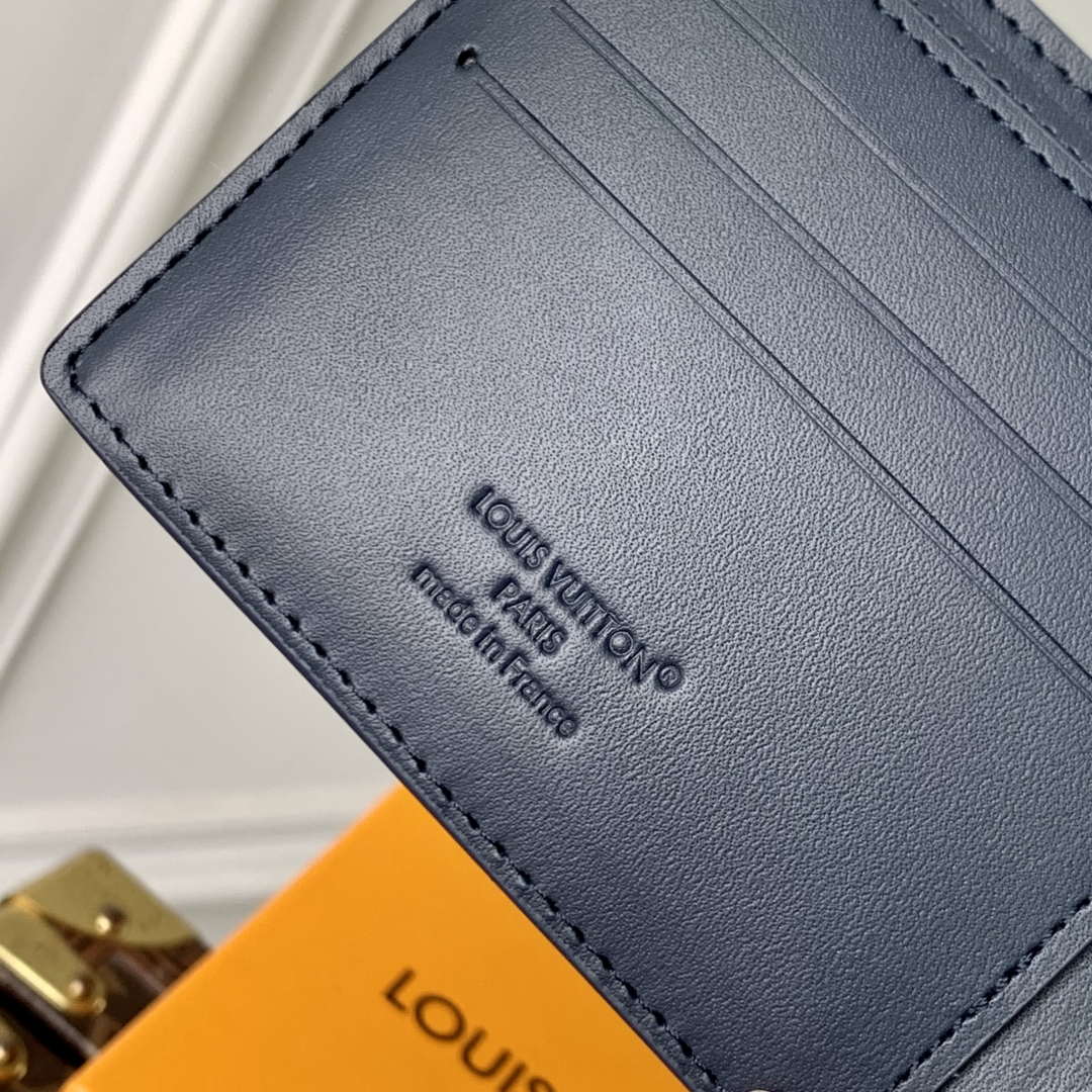 LV M14787 Louis Vuitton Multiple Wallet Navy Blue