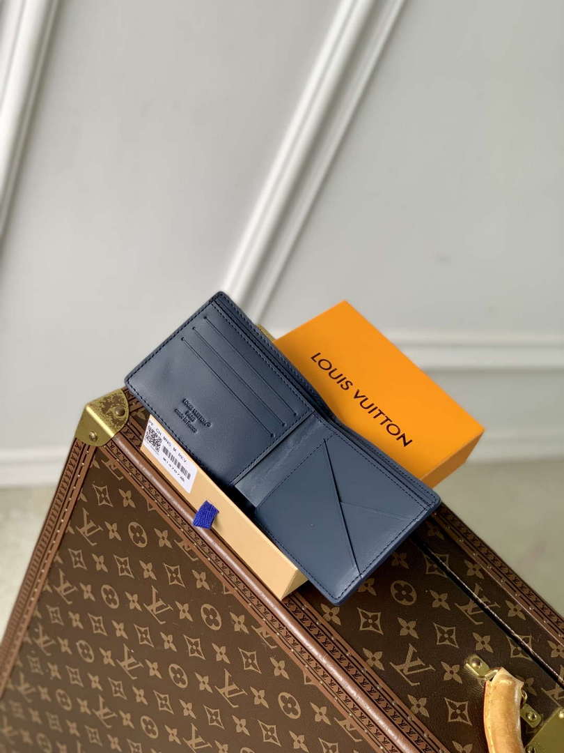LV M14787 Louis Vuitton Multiple Wallet Navy Blue