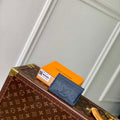 LV M14789 Louis Vuitton Double Card Holder Navy Blue - Default Title - View 1