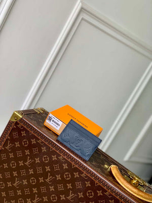 LV M14789 Louis Vuitton Double Card Holder Navy Blue - Default Title - View 2