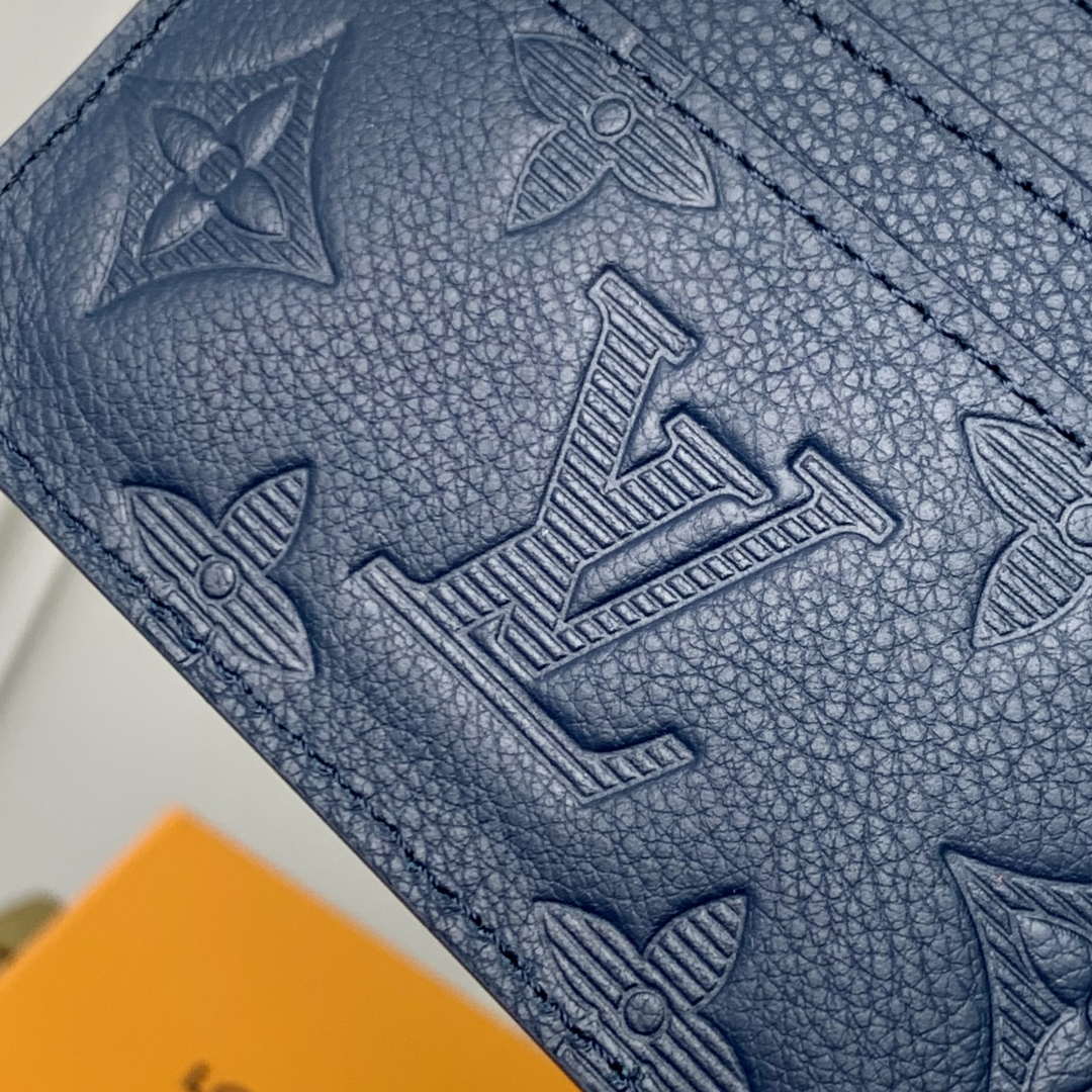 LV M14789 Louis Vuitton Double Card Holder Navy Blue - Default Title - View 4
