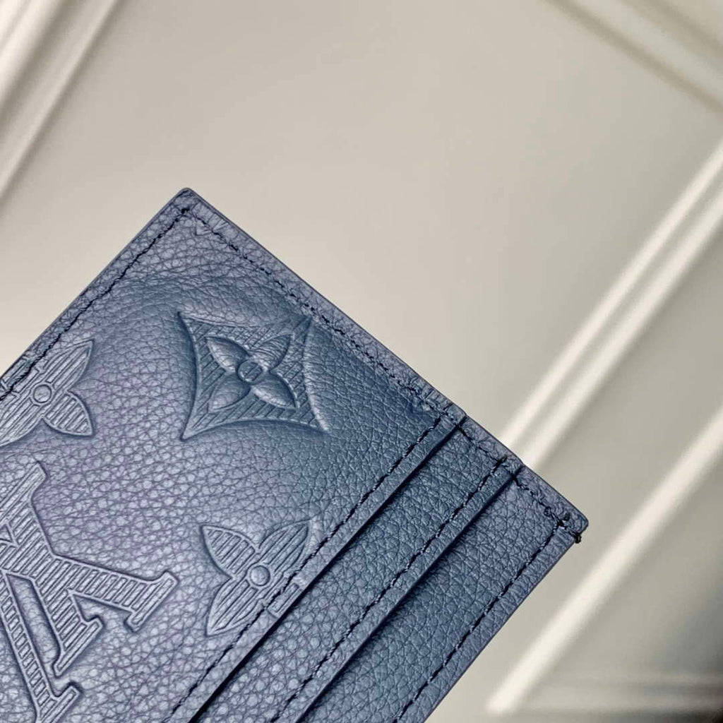 LV M14789 Louis Vuitton Double Card Holder Navy Blue