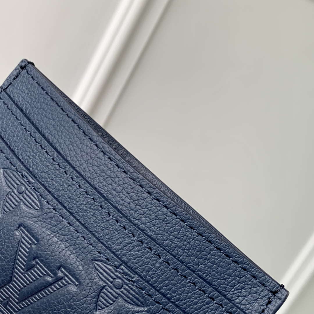 LV M14789 Louis Vuitton Double Card Holder Navy Blue - Default Title - View 6
