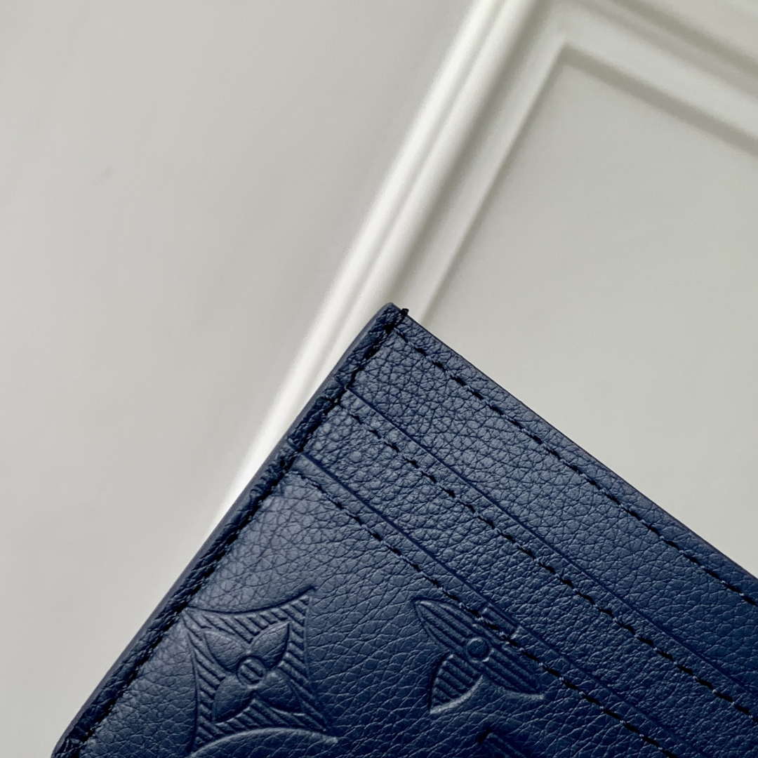 LV M14789 Louis Vuitton Double Card Holder Navy Blue - Default Title - View 7