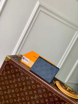 LV M14792 Louis Vuitton Passport Cover Navy Blue - Default Title - View 2