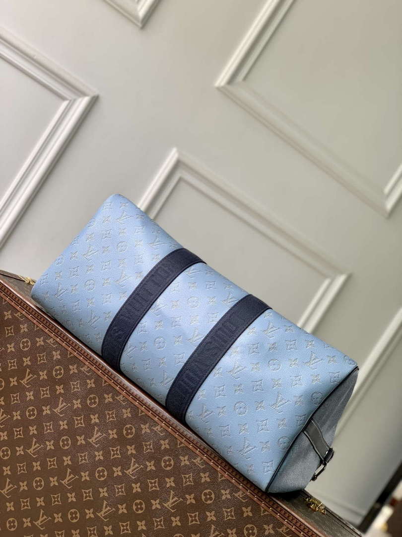 LV M14837 Louis Vuitton Keepall Bandouliere 50 Bag Blue - Default Title - View 4