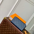 LV M14847 Louis Vuitton Zippy Wallet Horizontal Navy Blue - Default Title - View 1
