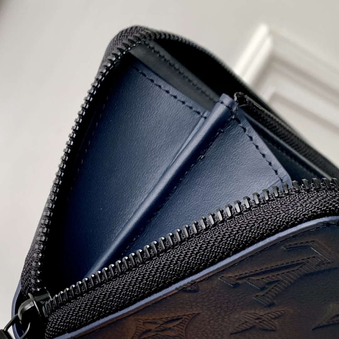 LV M14847 Louis Vuitton Zippy Wallet Horizontal Navy Blue - Default Title - View 7