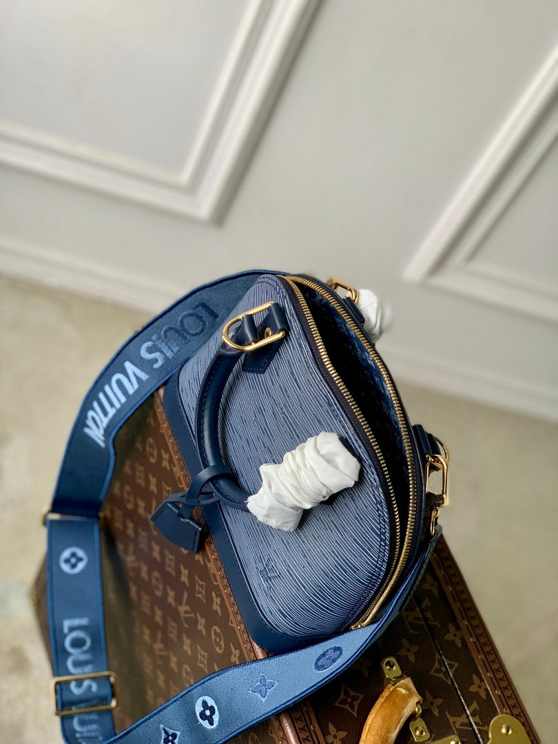 LV M14853 Louis Vuitton Alma BB Bag Denim Blue